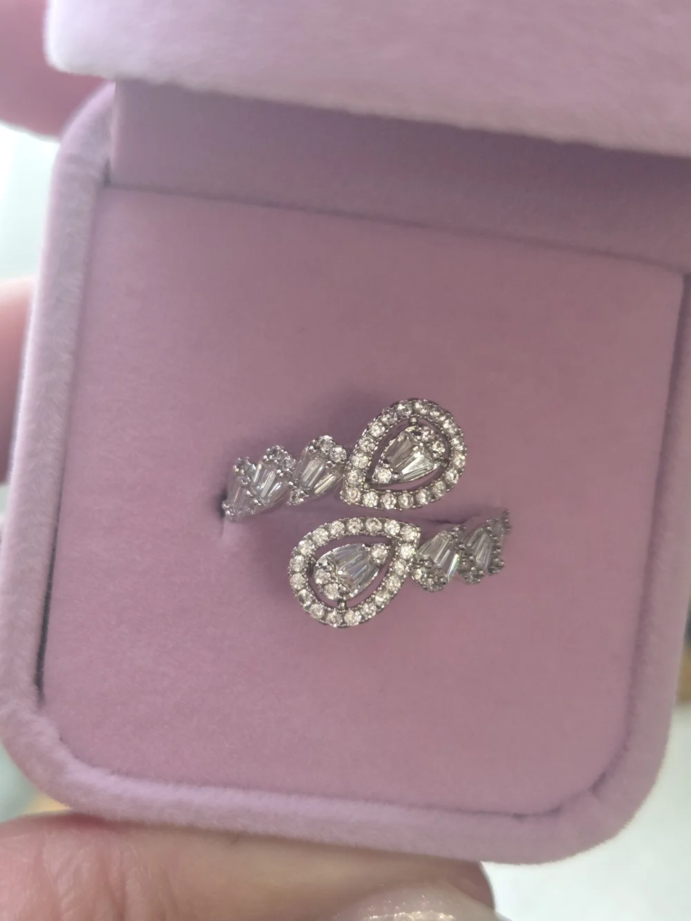 Elegant Statement Ring – Stainless Steel, Hypoallergenic, Sparkling Cubic Zircon
